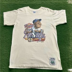 Rare Vintage 1990 Salem Sportswear Mickey Mantle NY Yankees Tee Size XL Mens